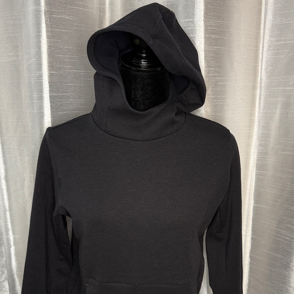 Tek Gear Essential Fleece Black Kangaroo Pouch High Neck Hoodie Girl’s L 14/16